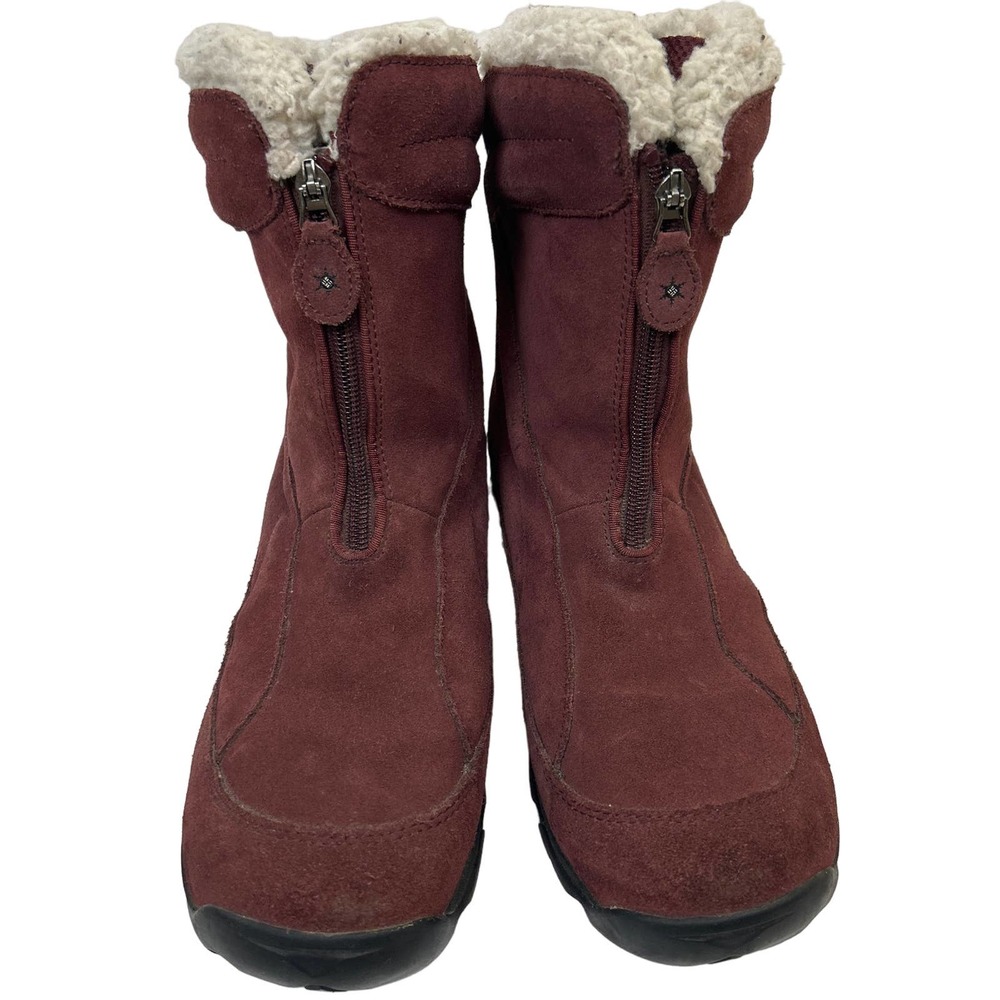 Columbia Winter Boots Women 10 Vallara Thermolite Waterproof Suede Fleece